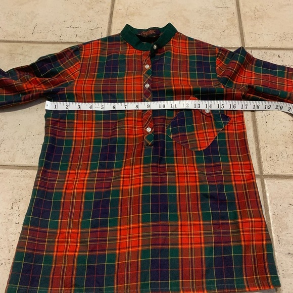 Vintage 70s Landlubber Plaid Pullover Blouse Size 5 (XS/S) - Picture 4 of 6